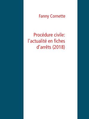 cover image of Procédure civile